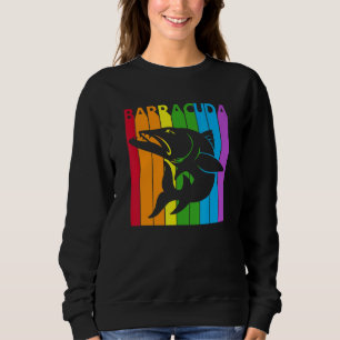 Sudadera Pez barracuda arcoíris lindo