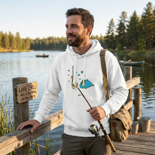 Sudadera Pez Divertido y Gusano en Anzuelo Humor de Pesca