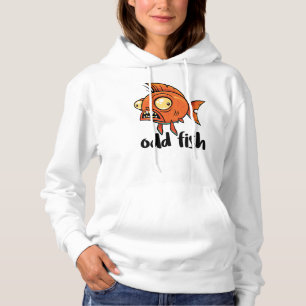 Sudadera Pez Dorado Naranja Divertido y Extravagante Dibujo