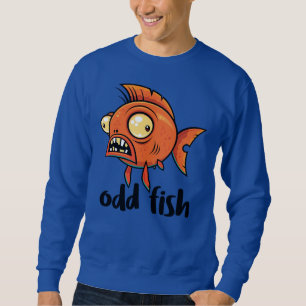 Sudadera Pez Dorado Naranja Divertido y Extravagante Dibujo