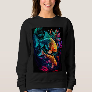 Sudadera Pez Koi Estético Samurái Japonés 4