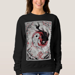 Sudadera Pez Koi Yin Yang Zen Yoga Meditación Vintage Japa