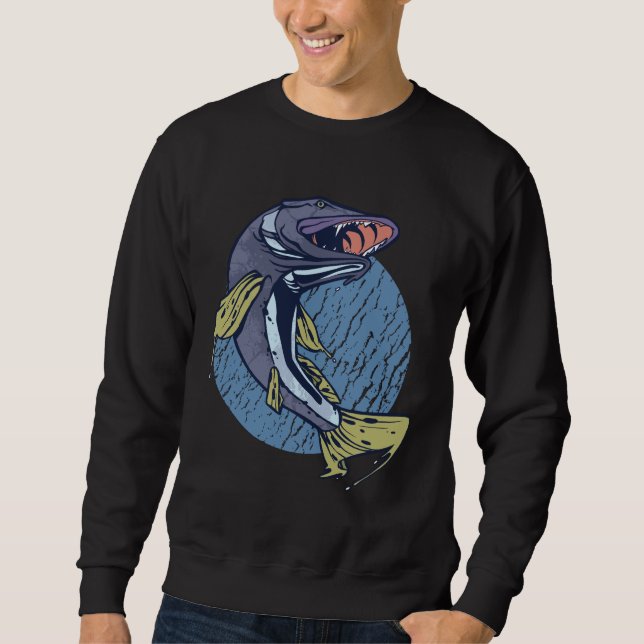Sudadera Pez lucio grande (Anverso)
