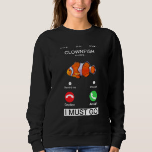 Sudadera Pez Payaso Está Llamando Pez Anémona Marino Arte N