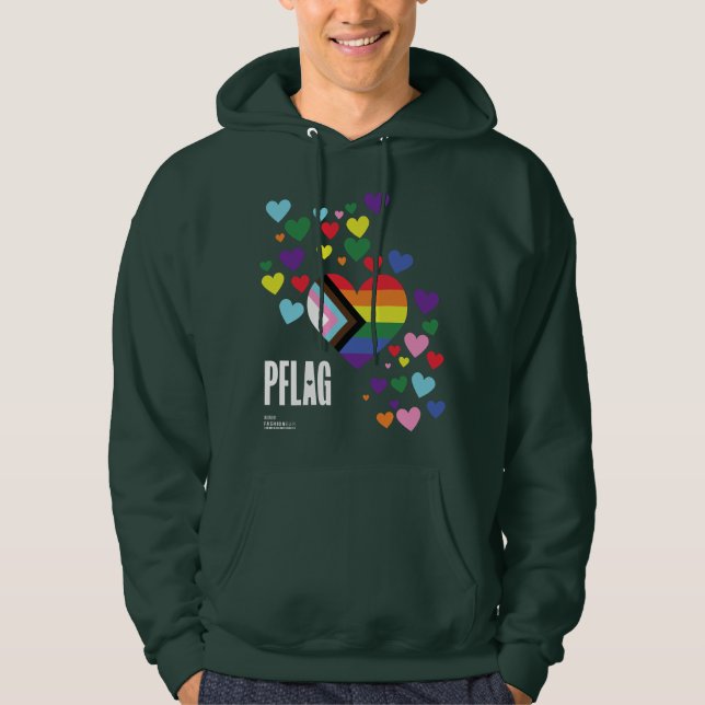 Sudadera PFLAG Orgullo Hoodie fondo oscuro (Anverso)