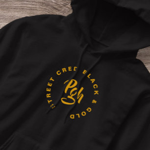 Sudadera Pgh Active Streetwear Yinzer Black Gold Hoodie