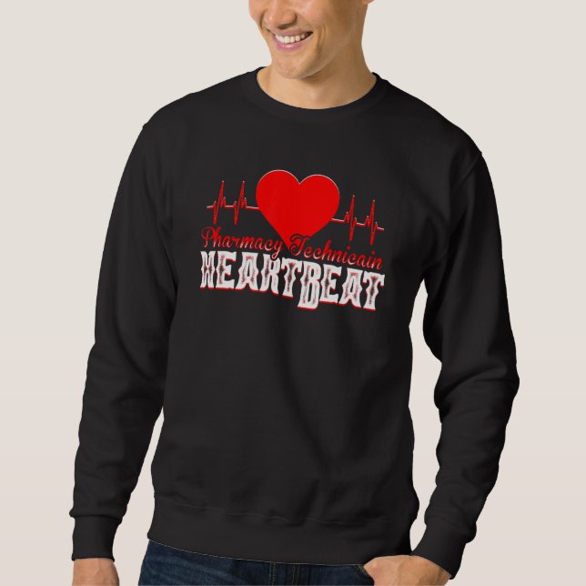 Sudadera Pharma Tech Farmacy Technist Heartbeat (Anverso)