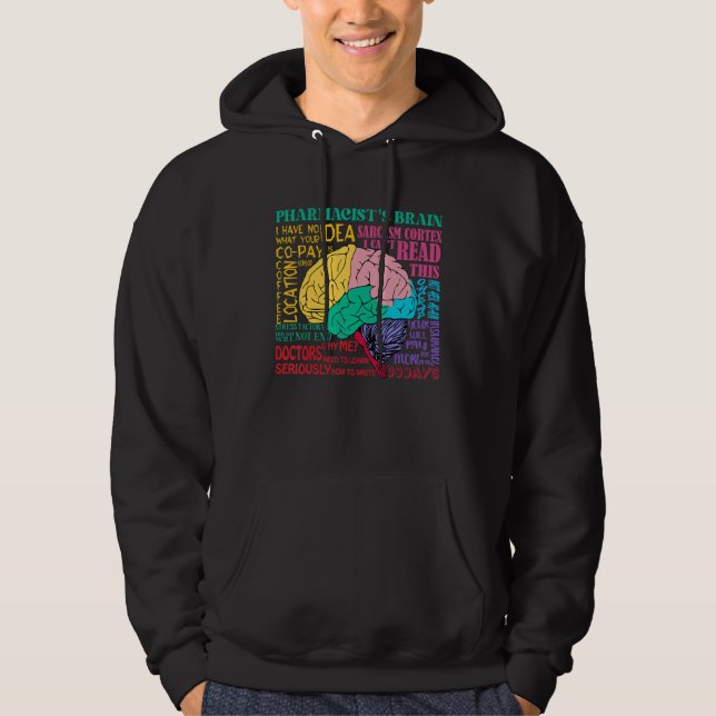 Sudadera Pharmacist's Brain Funny Technician Pharmacist Day (Anverso)