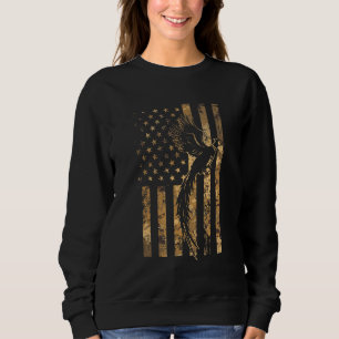 Sudadera Pheasant Bird Hunter American Flag Camouflage Phea