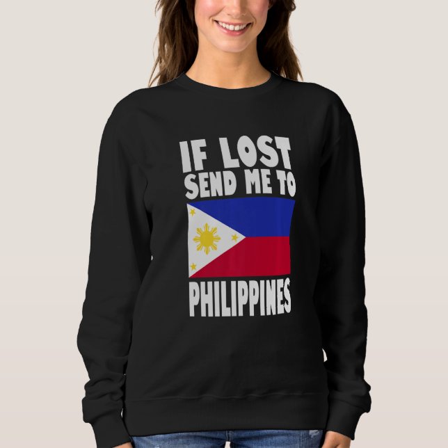 Sudadera Philippines Flag Design  If lost send me to Philip (Anverso)