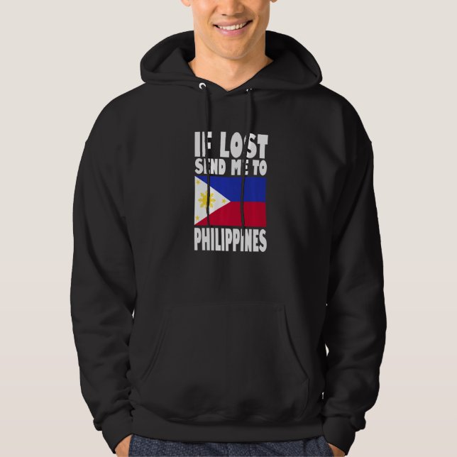 Sudadera Philippines Flag Design  If lost send me to Philip (Anverso)