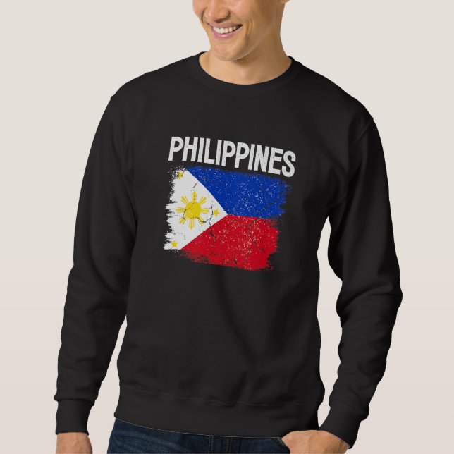 Sudadera Philippines Flag Football Vintage Soccer Team Prid (Anverso)