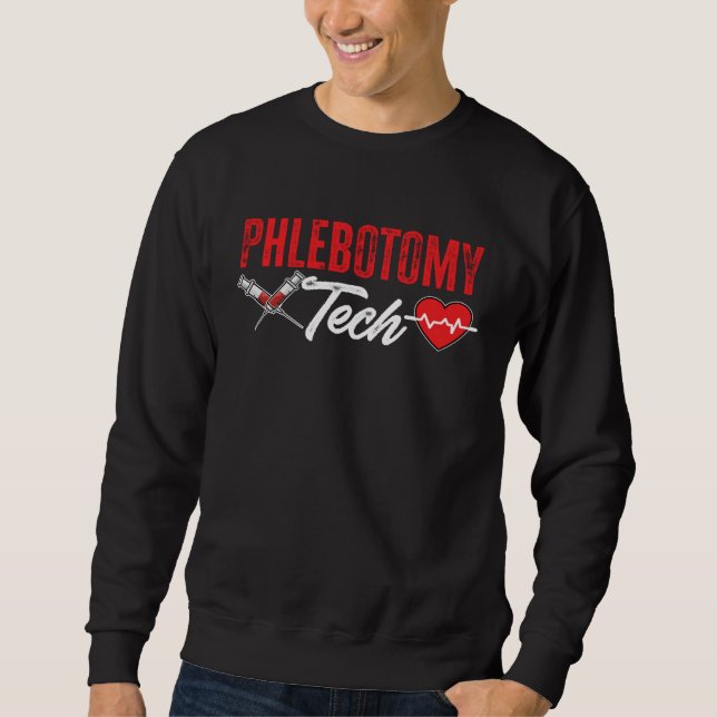Sudadera Phlebotomy Tech Phlebotomist Blood Technician (Anverso)