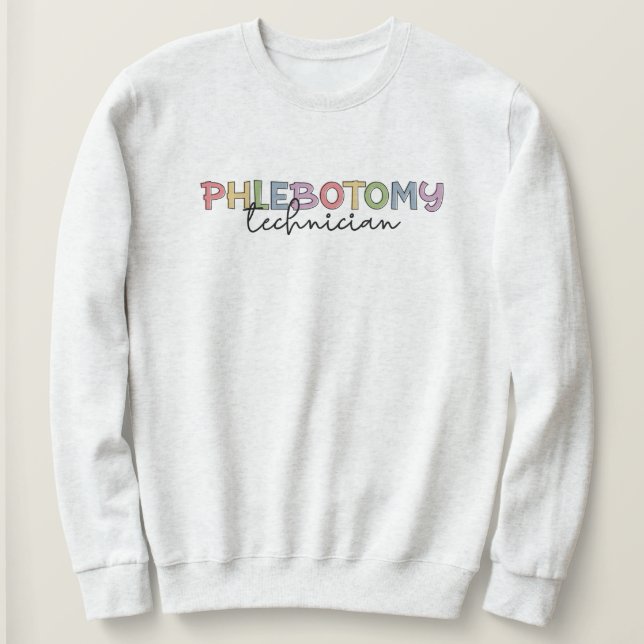 Sudadera Phlebotomy Technician PBT Phlebotomy Tech (Anverso del diseño)