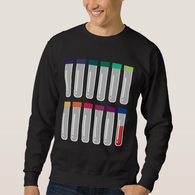 Sudadera Phlebotomy Test Tube Laboratory Doctor for Phlebot (Anverso)
