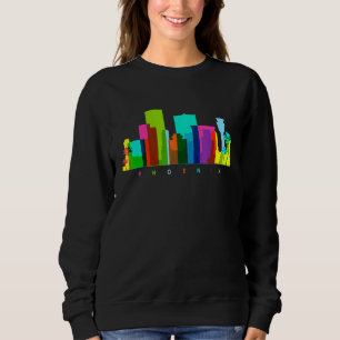 Sudadera Phoenix Arizona Skyline Colorful American Cityscap