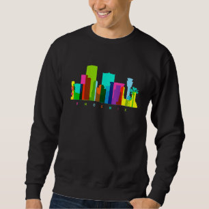 Sudadera Phoenix Arizona Skyline Colorful American Cityscap