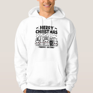 Sudadera Phoenix City Arizona Merry Christmas Cats USA