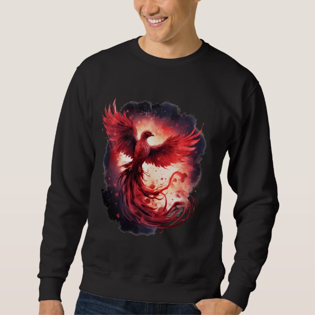 Sudadera Phoenix Mythical Bird Fire Phoenix Bird Rejuvenati (Anverso)