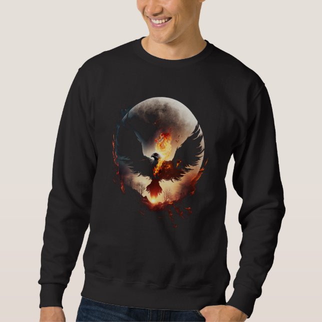 Sudadera Phoenix Rising From Ashes Resurrectio Rebirth New  (Anverso)