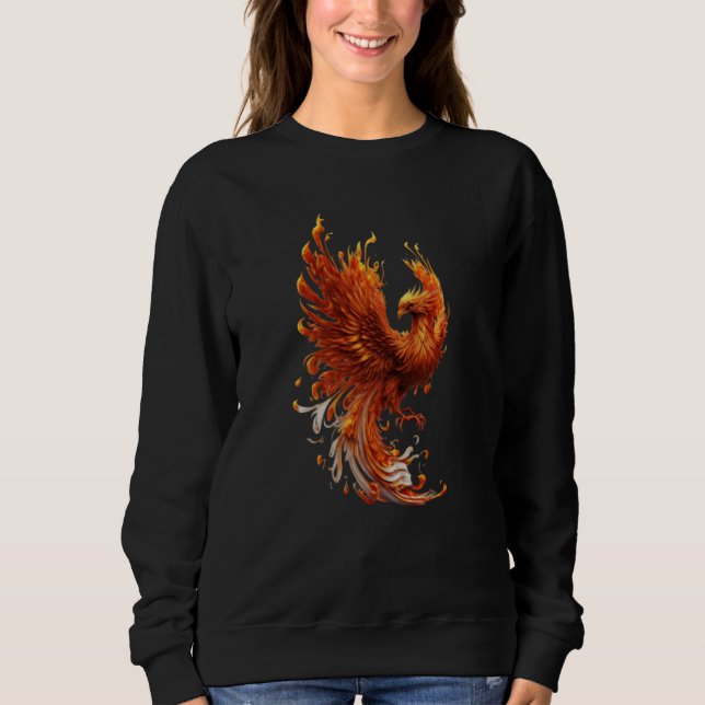 Sudadera Phoenix Rising From Ashes Resurrection Rebirth New (Anverso)