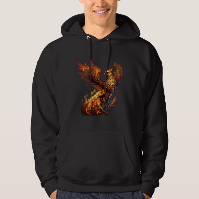 Sudadera Phoenix Rising From Ashes Resurrection Rebirth New (Anverso)