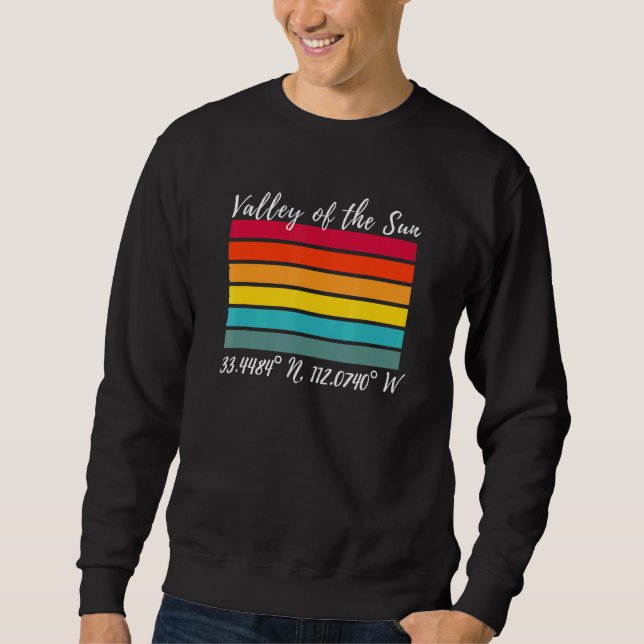 Sudadera Phoenix Valley of the Sun Souvenir Latitude Longit (Anverso)