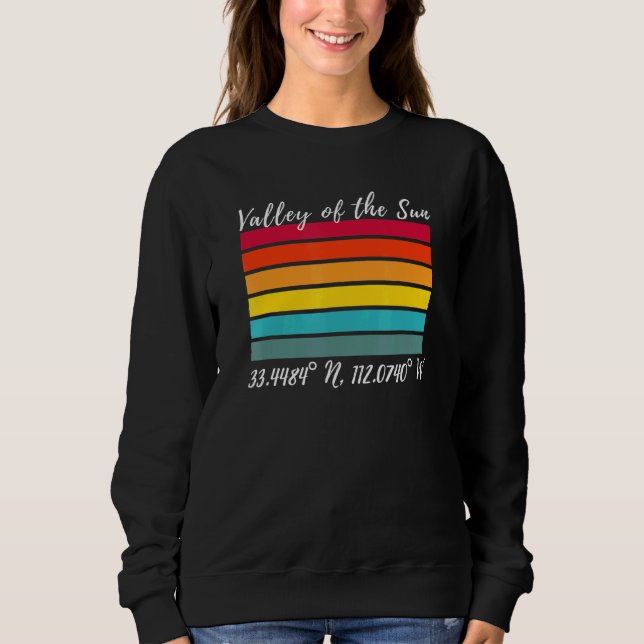 Sudadera Phoenix Valley of the Sun Souvenir Latitude Longit (Anverso)