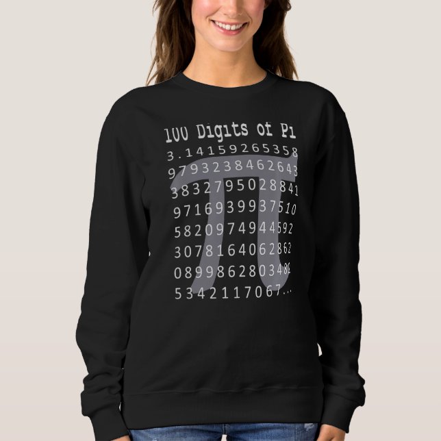 Sudadera Pi 100 Dígitos De Gee Gracioso De Ciencia De Matem (Anverso)