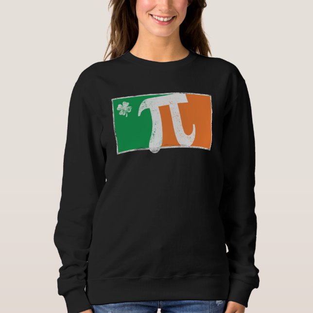 Sudadera Pi Rish St Patrick's Day Irish Flag C Distressed (Anverso)