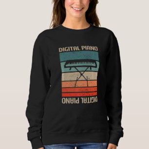 Sudadera Pia de piano digital clásico vintage retro