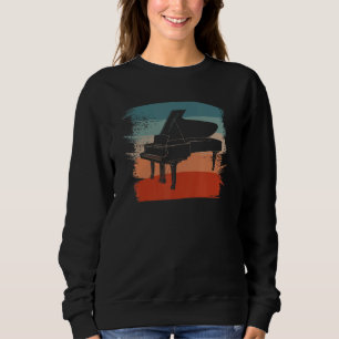 Sudadera Pianista clásico vintage retro instrumento de pian