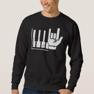 Sudadera Pianista de teclado Piano Jugador Rock Jazz En