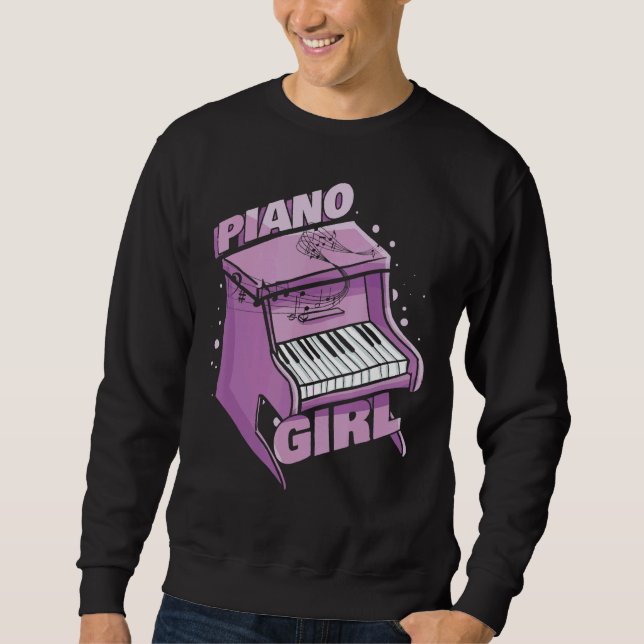Sudadera Pianista musical Pianista Música Piano Teclado Pia (Anverso)