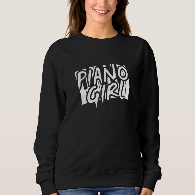 Sudadera Piano Chica Pianista Pianista Música (Anverso)