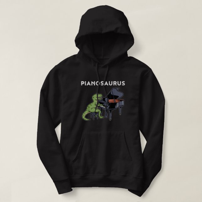 Sudadera Piano Grande Kids Pianista Regalo Dinosaurio Músic (Diseño del anverso)