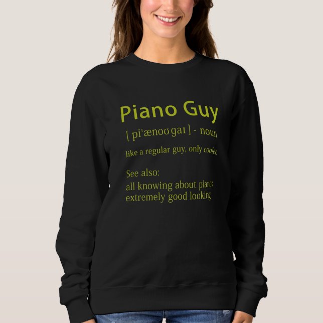 Sudadera Piano Guy Definition  Pianist Music Notes Musician (Anverso)