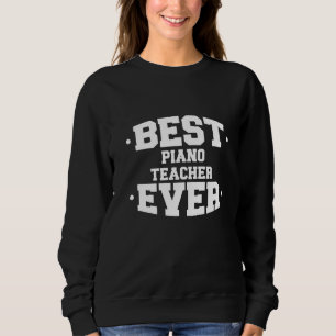 Sudadera Piano Mejor Profesor Agradecimiento Blanco Jamás
