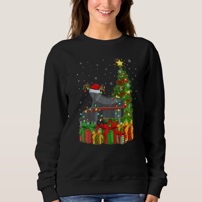 Sudadera Piano Music  Xmas Holiday Santa Piano Christmas Tr (Anverso)