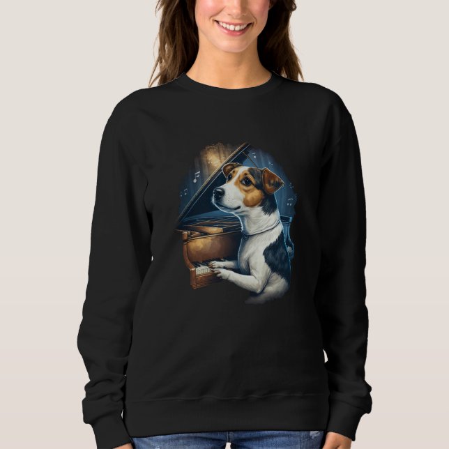 Sudadera Piano playing Jack Russell Terrier (Anverso)