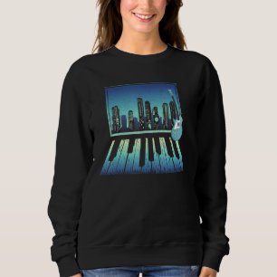 Sudadera Piano Skyline Electric Guitar Skyline Shadow Keybo