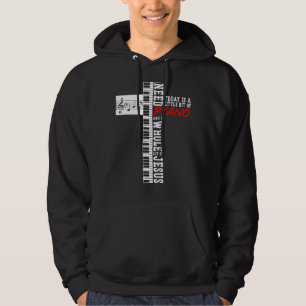 Sudadera Piano Teacher Pianista Cruz de teclado Jesus Chris
