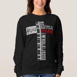 Sudadera Piano Teacher Pianista Cruz de teclado Jesus Chris