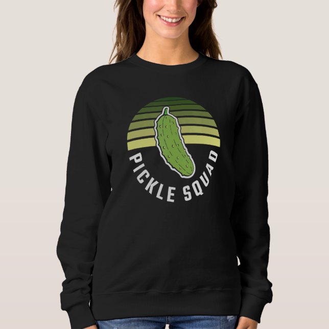 Sudadera Pickle Cucumber Vegan Squad Green Pickle (Anverso)