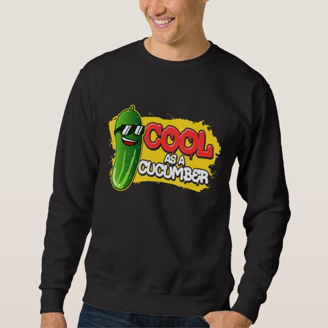 Sudadera Pickle Food Quote For Cucumber   Cool As 1 (Anverso)