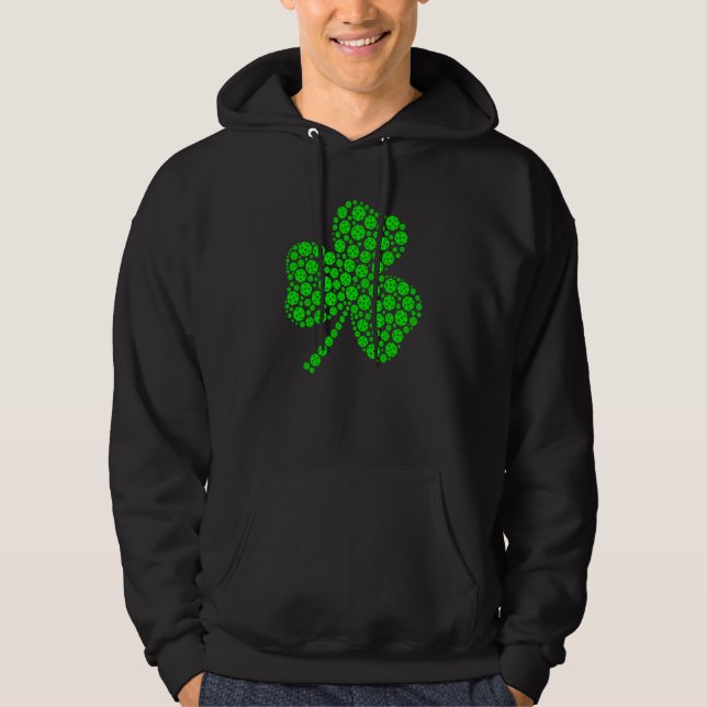 Sudadera Pickleball Ball Shamrock C St Patrick's Day Men (Anverso)