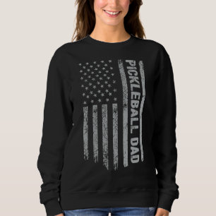Sudadera Pickleball Dad America Bandera de Estados Unidos P