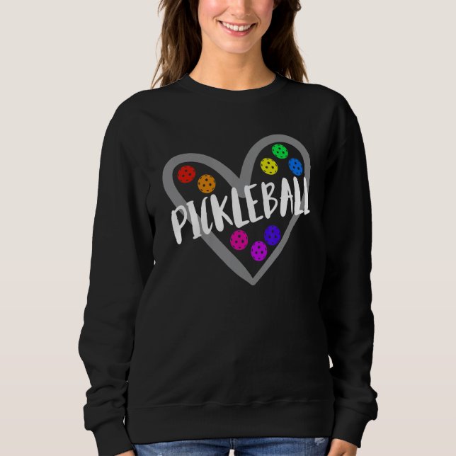 Sudadera Pickleball Heart For Pickleball Players (Anverso)