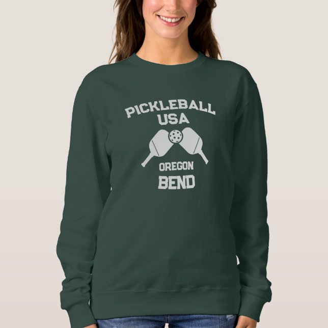 Sudadera Pickleball Paddle & Ball Bend Oregon USA Personali (Anverso)