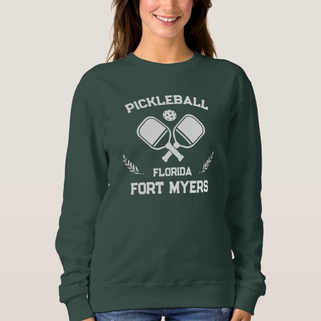 Sudadera Pickleball Paddle Ball Fort Myers Florida Personal (Anverso)